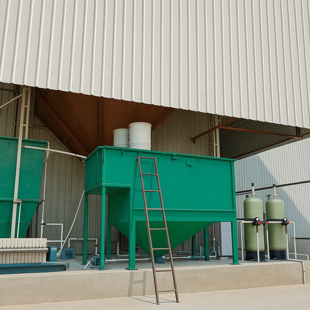 Effluent treatment plant at an NSS polypropylene recycling site